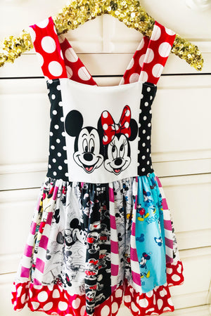 Mickey & Minnie Black & Red Spin Dress