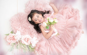 Spencer Dusty Rose Tulle Flower Girl Spin Twirl Dress - Ruffles & Bowties