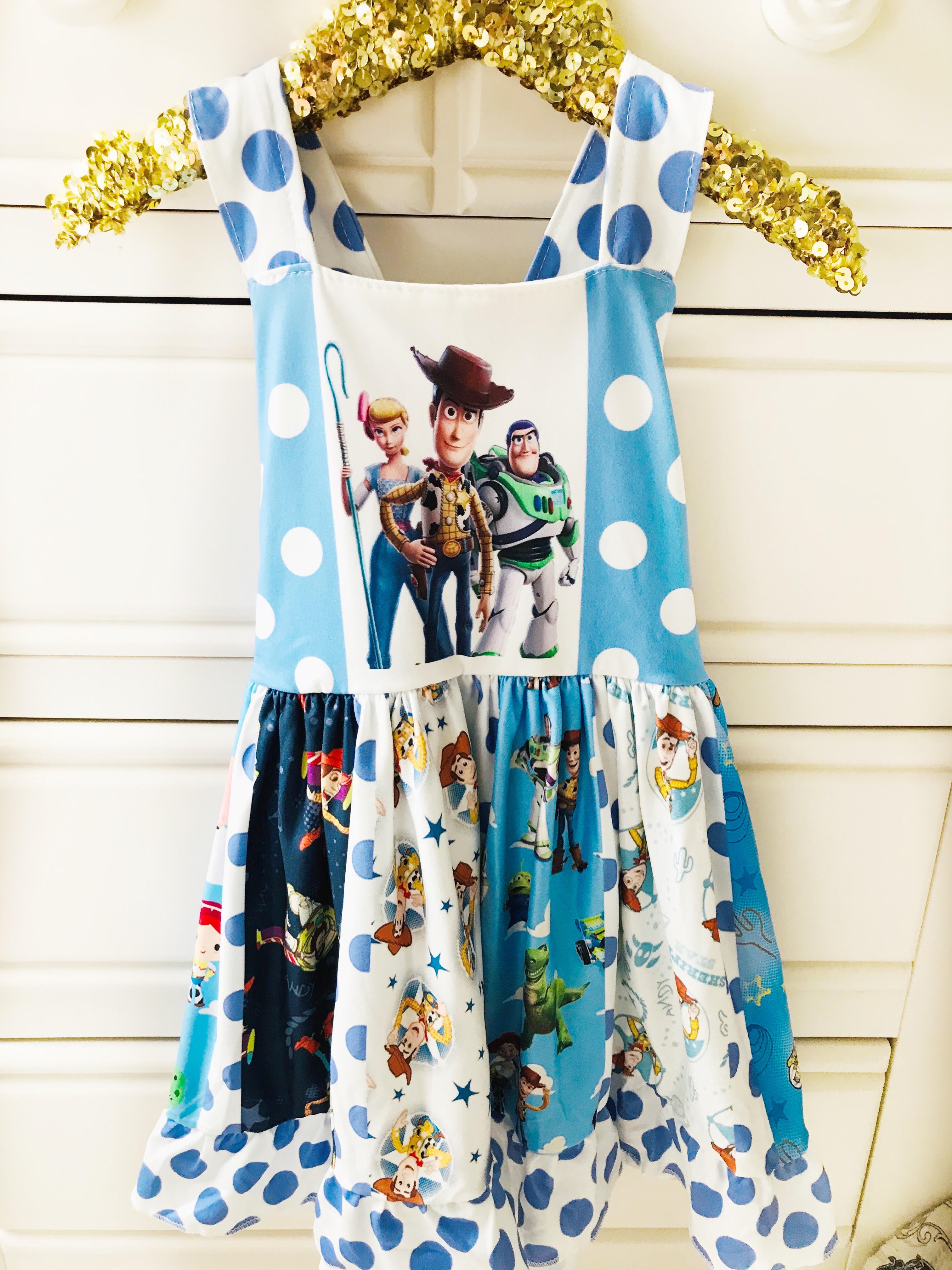 Toy Story Blue & White Spin Dress