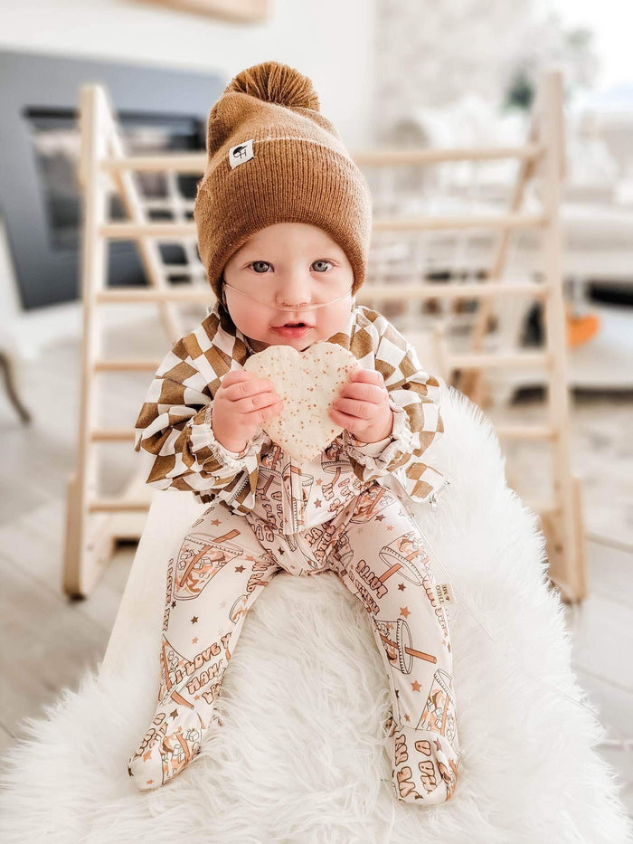 Boys Soft Sleepers With Double Zippers - I Love My Mama A Latte
